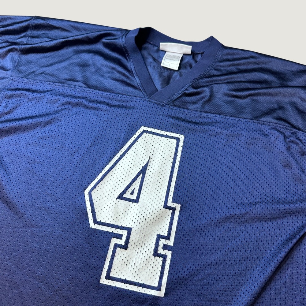 Dallas Cowboys Jersey Mens L Dak Prescott Navy NFL Football DC7022M Authentic